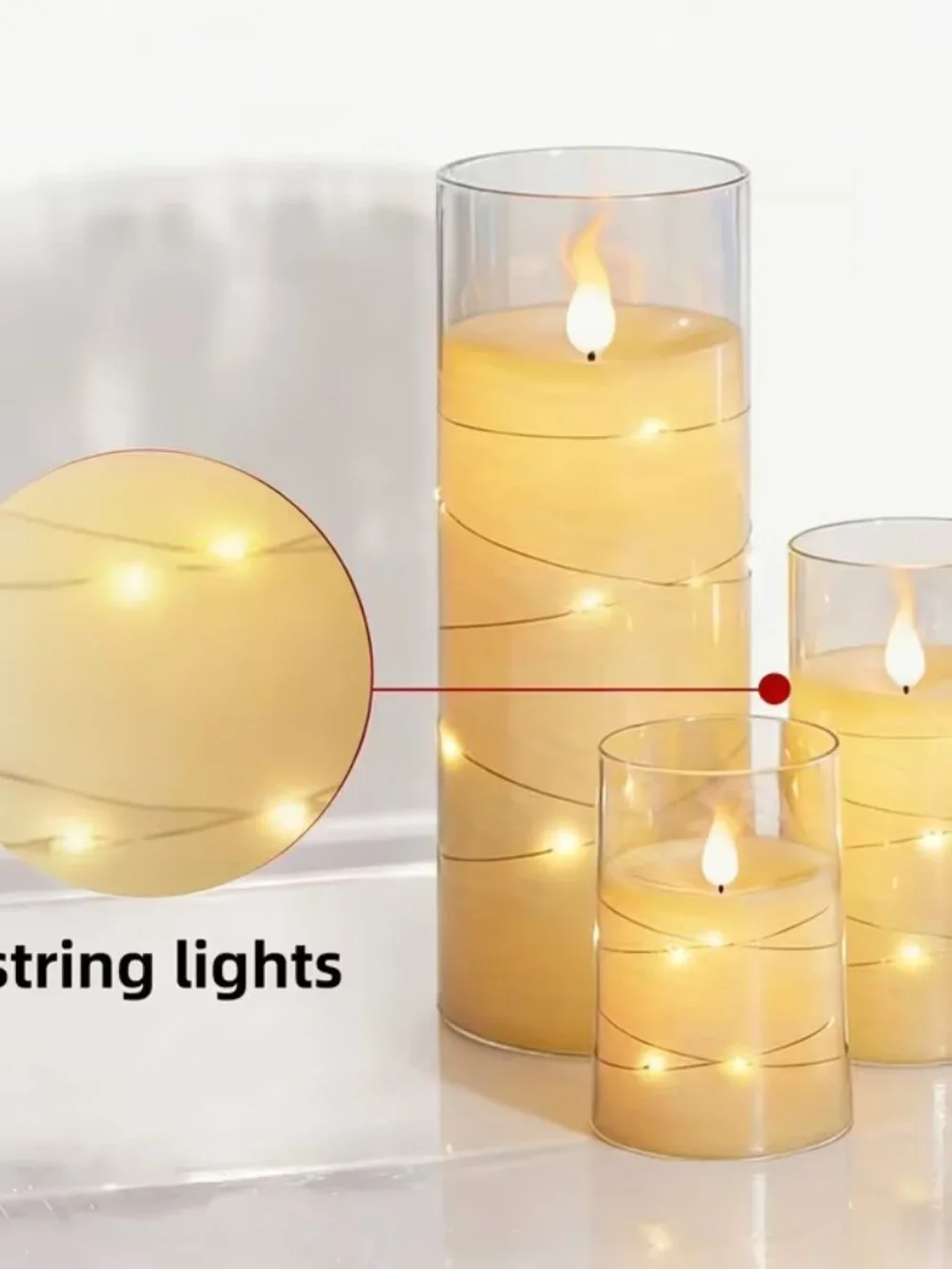 3 pc Flameless Candle Set with Remote/Timer Control - New